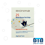 نوار دستگاه تست قندخون بایونیم بسته 25 عددی