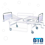 تخت بیمارستانی سه شکن مکانیکی پایه ثابت فلزی
